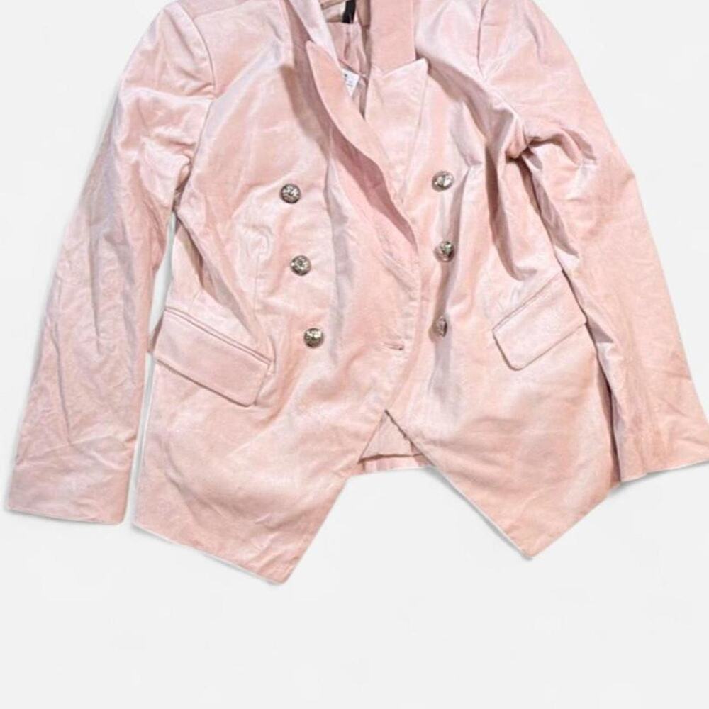 White House Black Market Velvet Studio Blazer NWT 6P First Blush Pink